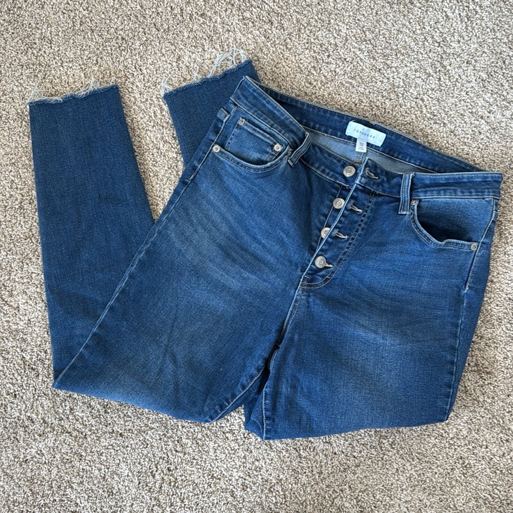 Pop Sugar button fly skinny stretch jeans -12